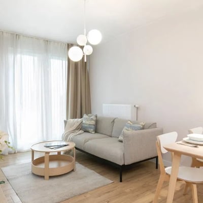 Vermietung einer stilvollen 2-Zimmer-Wohnung, 42 m², Stadtteil Czyżyny, Krakau, Polen
